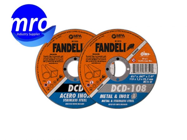 Disco para corte de metal y acero inoxidable 4-1/2" DCD-108 Fandeli