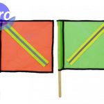 BANDERIN CON REFLEJANTE CON BASTON DE MADERA  SEBA06R DERMACARE