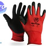 Guante de Poliéster con Palma de Nitrilo Arenoso SG1018