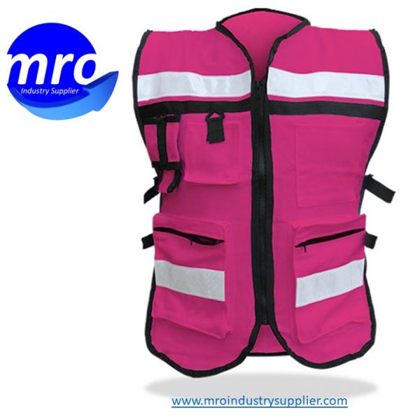 SR1049-RS-Chaleco-de-algodon-tipo-reportero-Con-Reflejante-Rosa-MRO-INDUSTRY-SUPPLIER