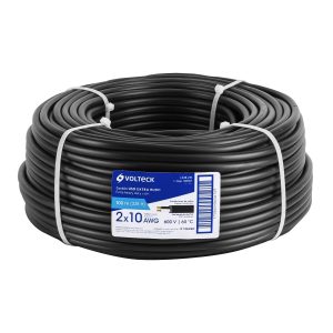 Metro de cable uso extra rudo 2 x 10 AWG en rollo de 100 m