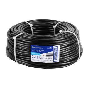 Metro de cable uso extra rudo 2 x 12 AWG en rollo de 100 m