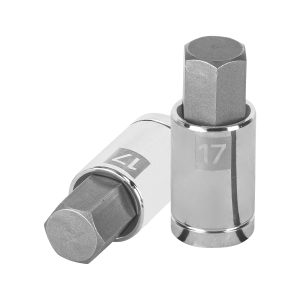 Dado punta hexagonal de 17 mm, cuadro 1/2", Truper