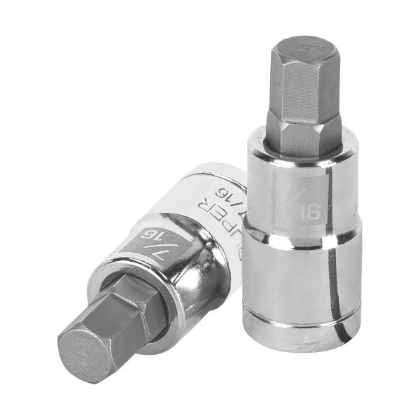 Dado punta hexagonal de 7/16", cuadro 1/2", Truper