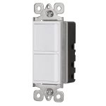 Interruptor d?plex, 1 sencillo y 1 de 3 vias, linea Classic