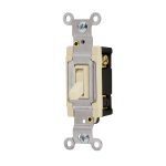 Interruptor vertical de palanca, 3 vias, Standard, marfil