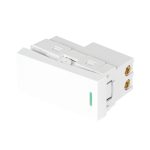 Interruptor sencillo blanco de 1 modulo, linea Lisboa