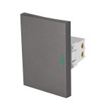 Interruptor sencillo acero inox de 3 modulos, linea Lisboa