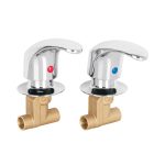 Juego llaves empotrar soldables, palanca, AQUA