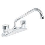 Mezcladora fregadero 8' cromo, hexagonal, AQUA