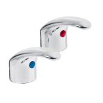 Juego de manerales de palanca para lav-fregadero, cromo, Aqua