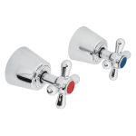 Juego de?manerales?de cruceta para regadera, cromo, Aqua