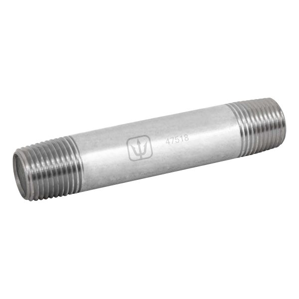 Niple de acero galvanizado 1/2" x 4", Foset