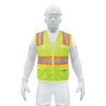 Chaleco de seguridad verde max visibilidad y 6 bolsas