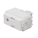 Contacto sencillo, 2 polos + tierra, linea Italiana, blanco