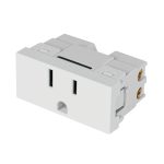 Contacto aterrizado blanco de 1 modulo, linea Lisboa