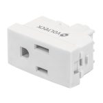 Contacto sencillo, 2 polos + tierra, linea Oslo, blanco