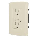 Contacto d?plex falla a tierra GFCI, marfil, linea Italiana