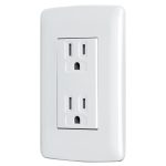 Contacto d?plex aterrizado, color blanco, linea Italiana?