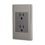 Placa armada acero inox contacto d?plex 3 modulos, Lisboa