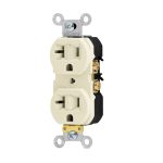 Contacto d?plex, 2 polos 3 hilos, 20 A, Standard, marfil