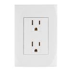 Contacto d?plex, 2 polos + tierra, linea Oslo, blanco