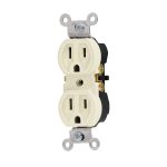 Contacto d?plex, 2 polos 3 hilos, Standard, granel, marfil