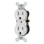 Contacto d?plex, 2 polos 3 hilos, Standard, granel, blanco