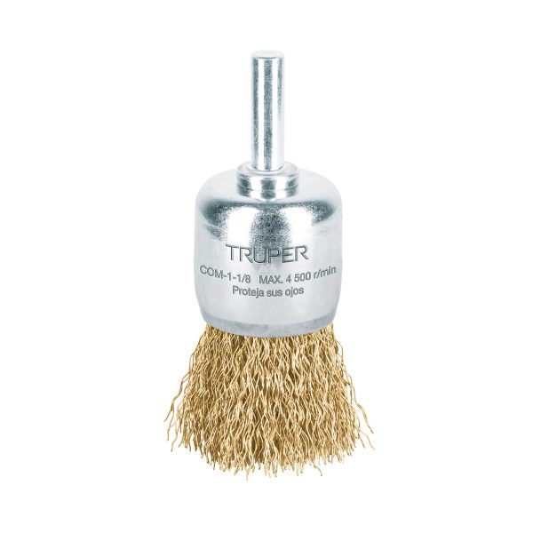Código: 11596 Clave: COM-1-1/8 Carda de copa 1-1/8" alambre grueso para taladro, Truper