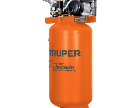 COMP-180LV Código: 15657 Clave: COMP-180LV Compresor lubricado, de banda, 180L, 4HP, vert, 220V, TRUPER Motor monofásico de 4 HP con bobinas de cobre, 2X mayor durabilidad que las de aluminio Presión máxima de operación 116 psi Cabeza con dos pistones y doble filtro de aire metálico (roscable) Protector térmico contra sobrecalentamiento de motor y cárter de aluminio para mayor disipación de calor Presostato con manómetro de presión del tanque
