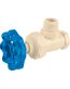 Llave angular de CPVC de 1/2" maneral volante, FOSET