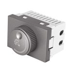 Dimmer giratorio acero inox de 1.5 modulos, linea Lisboa