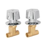 Juego llaves empotrar soldables, maneral metalico, Basic