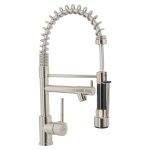 Monomando con doble salida para fregadero, Satin, Element