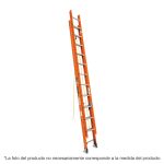 Escalera de extension, tipo II, 28 pelda?os, fibra de vidrio