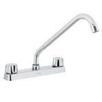 Mezcladora 8' fregadero cromo, cuello largo,hexagonal, BASIC