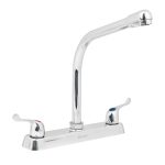 Mezcladora 8' fregadero cromo, cuello cobra, palanca, BASIC