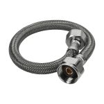 Manguera para WC, vinilo gris, 1/2' x 7/8', 35 cm