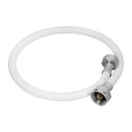 Manguera para WC, vinilo blanco, 1/2' x 7/8', 60 cm