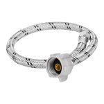 Manguera para WC, acero inox, 3/8'x7/8', 50cm, plastico/laton