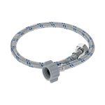 Manguera para WC, aluminio, 1/2' x 7/8', 60 cm, plastico/laton