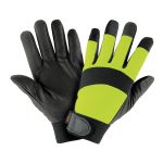 Guantes mecanico, alta visibilidad, palma poliuretano, verde