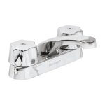 Mezcladora 4' para lavabo, nariz larga, cartucho compresion