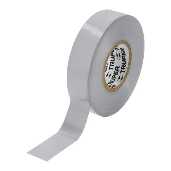12507 M-33G Cinta de aislar de 18 m x 19 mm, gris, Truper