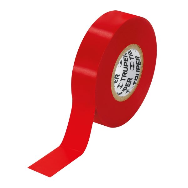 12504 M-33R Cinta de aislar de 18 m x 19 mm, roja, Truper