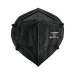 Respirador plegable N95 negro para polvos y particulas