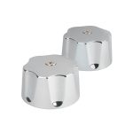 Juego de manerales hexagonales metalicos para lav-fregadero,cromo,Basic