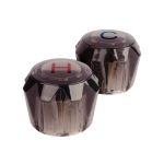 Juego 2 manerales acrilico humo para lavabo y fregadero, Basic