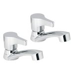 Juego llaves individuales lavabo, ABS, palanca, BASIC