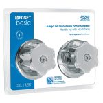 Juego de 2 manerales metalicos para regadera, en blister